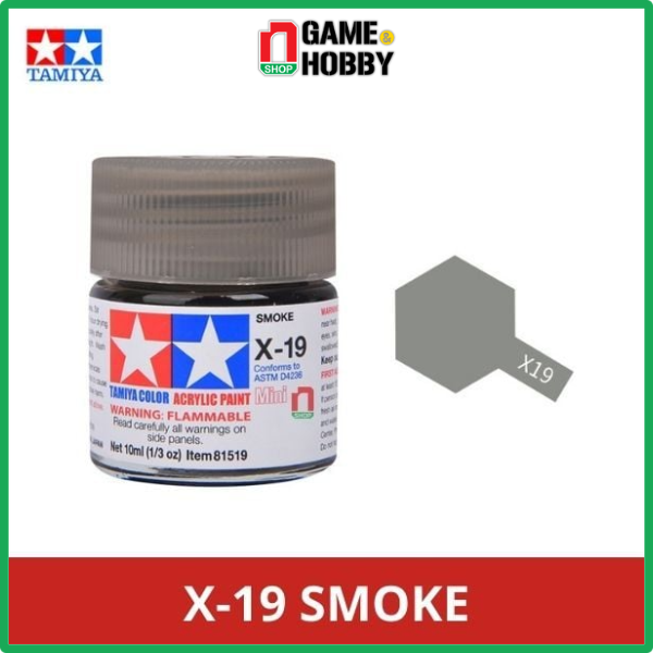 Tamiya acrylic mini x-19 smoke - 81519