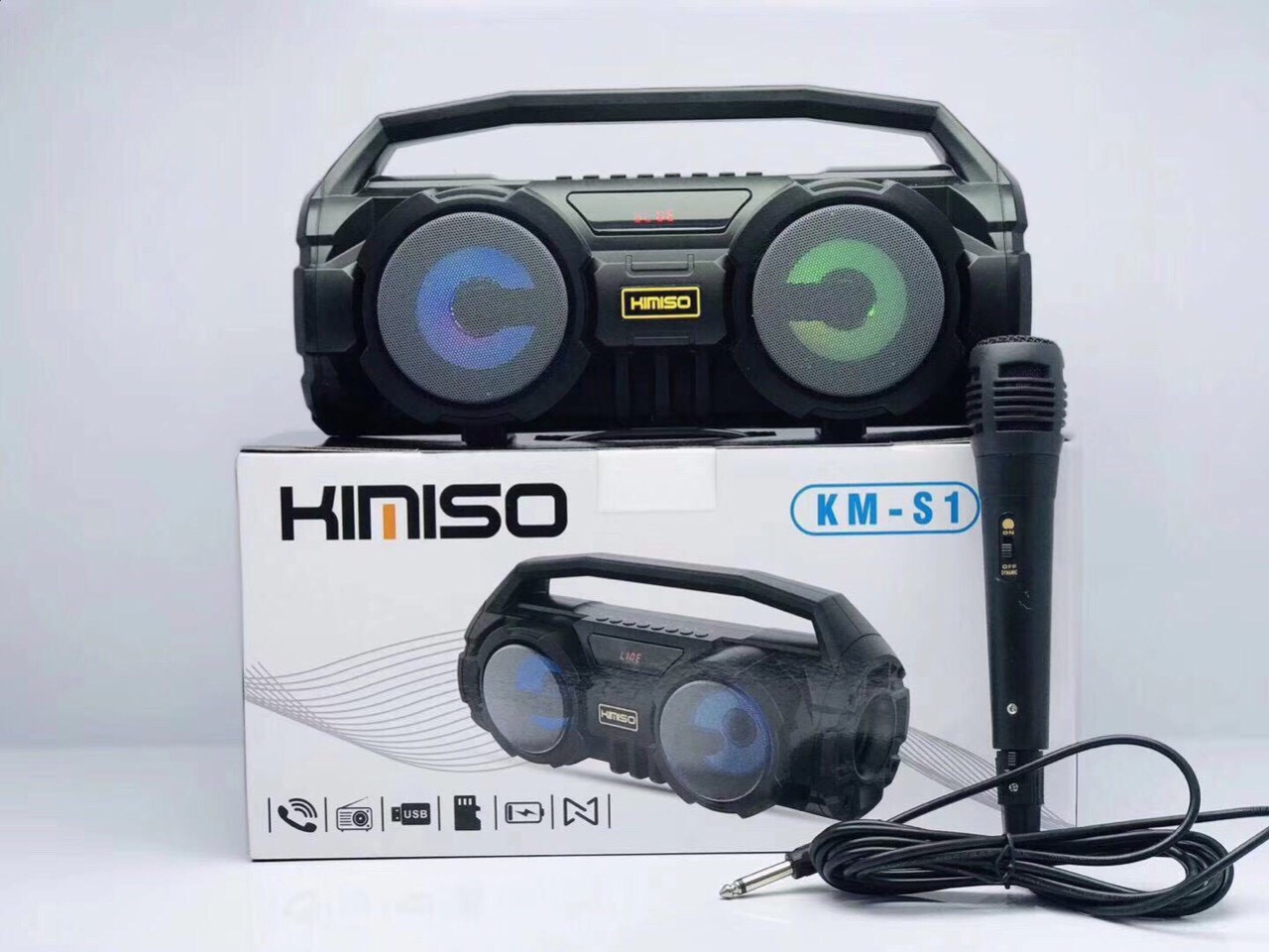 Loa Bluetooth Karaoke Kimiso KM-S1 , Âm thanh 3D nổi , bass cực khỏe , loa karaoke . loa bluetooth , loa mini , loa vi tính , loa máy tính . loa kéo , loa nghe nhạc , loa kẹo kéo