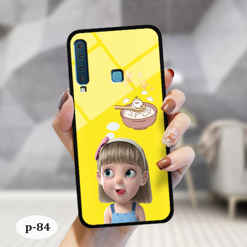Ốp lưng kính 3D cute Samsung A9 2018