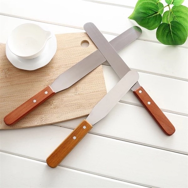 Chà láng bánh [ RẺ VÔ ĐỊCH ] Dao chà láng bánh kem cán gỗ (cán thẳng), dụng cụ làm bánh, nhà bếp