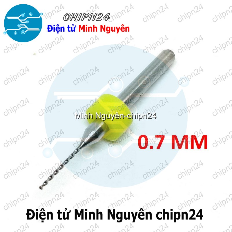 [2 cây] Mũi khoan mạch in CNC 0.7mm (Mạch điện tử, PCB)