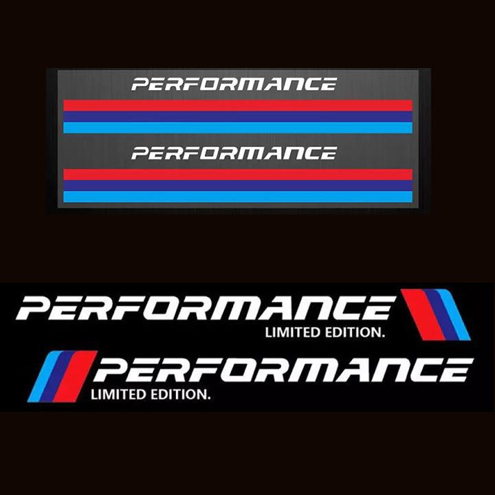 [HCM]Combo 2 tem dán cửa + 2 tem gương dán xe ô tô Performance (trắng)