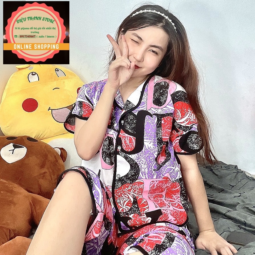 ĐỒ BỘ NỮ Pijama LỬNG LẬP THỂ CHẤT KATE LỤA SIÊU HOT FORM DƯỚI 58kg