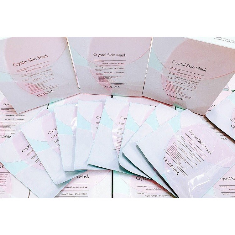 [HCM]Mặt Nạ Thạch Anh Hàn Quốc ( Celderma Crystal Skin Mask ) Full hộp 10 miếng