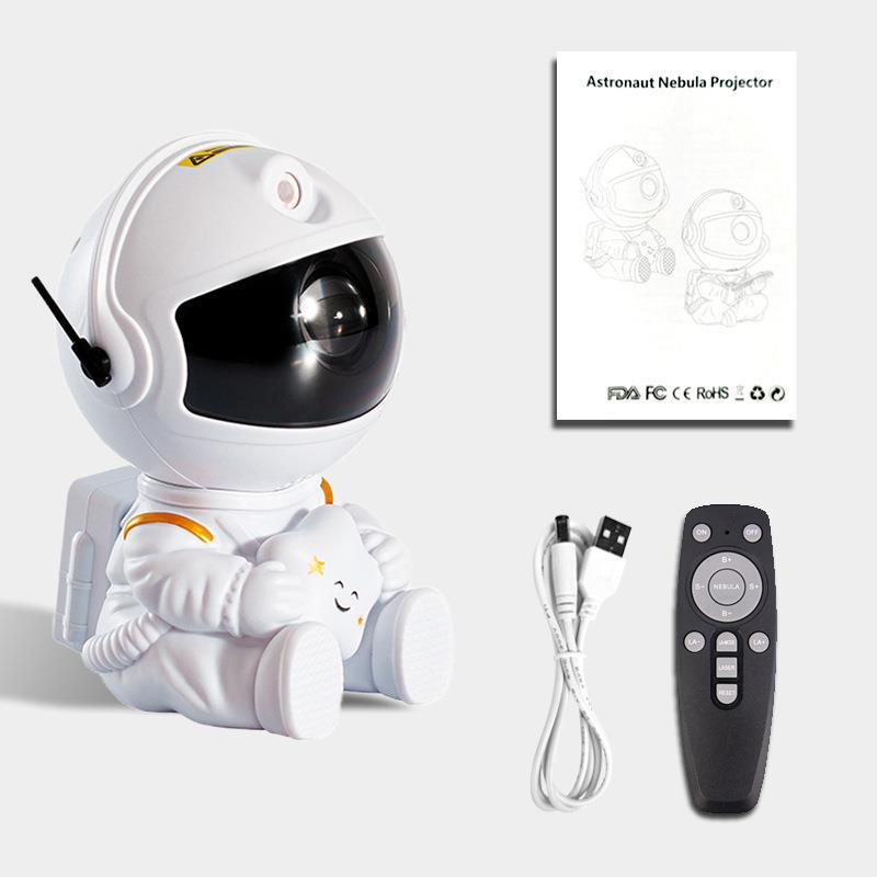 Đèn Phi Hành Gia ngồi mẫu chiếu sao LAMJAD Night Light Astronaut Star Projection Light - Đèn chiếu bầu trời đêm