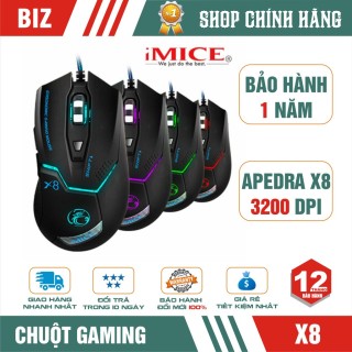 Chuột gaming Imice-X8 3200 Dpi led đổi màu cực đẹp - bảo hành 12 tháng chất lượng đảm bảo an toàn đến sức khỏe người sử dụng cam kết hàng đúng mô tả thumbnail