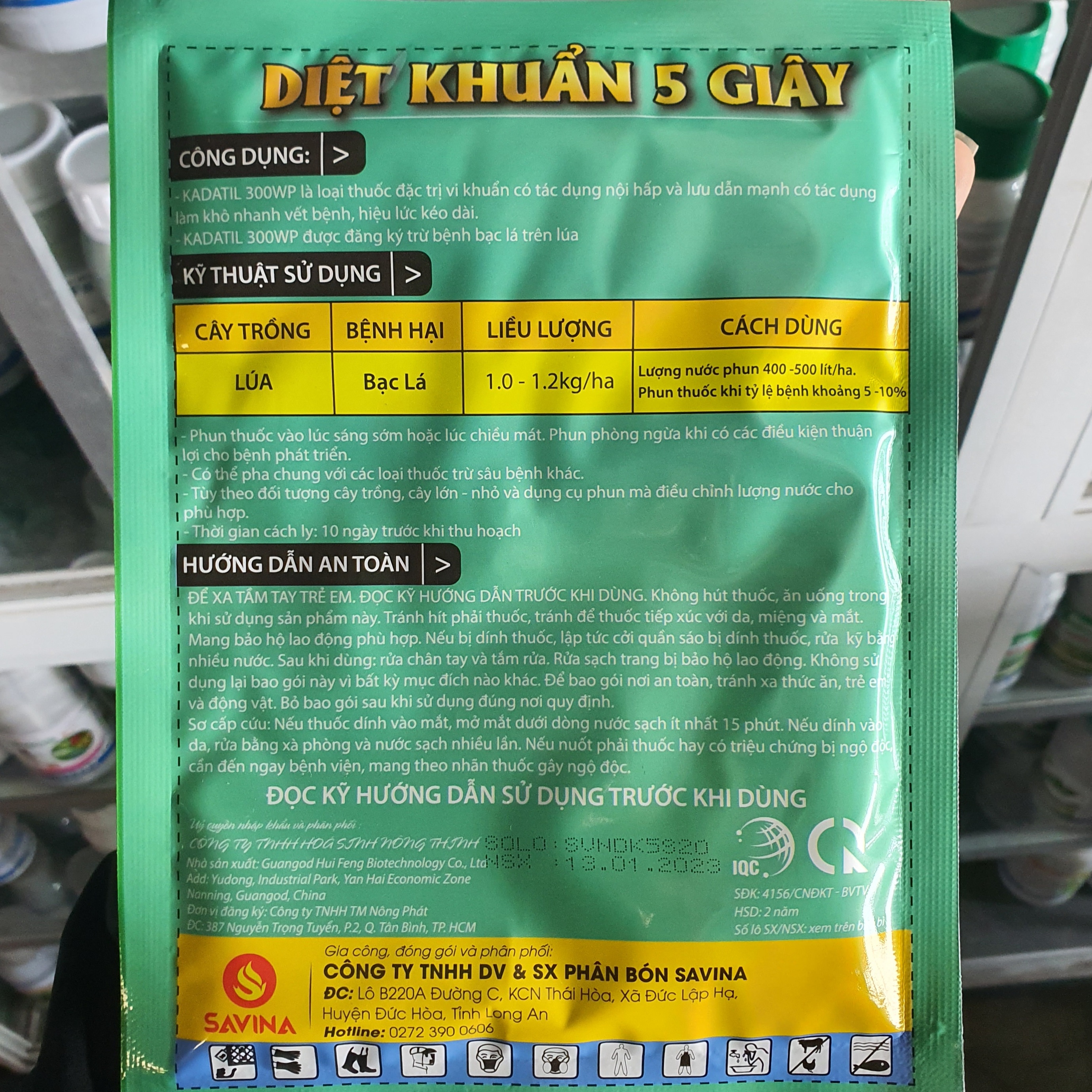 (COMBO 5 gói)💎 Thuốc trừ bệnh KADATIL 300WP (Gói 80gr) DIỆT KHUẨN 5 GIÂY 💖