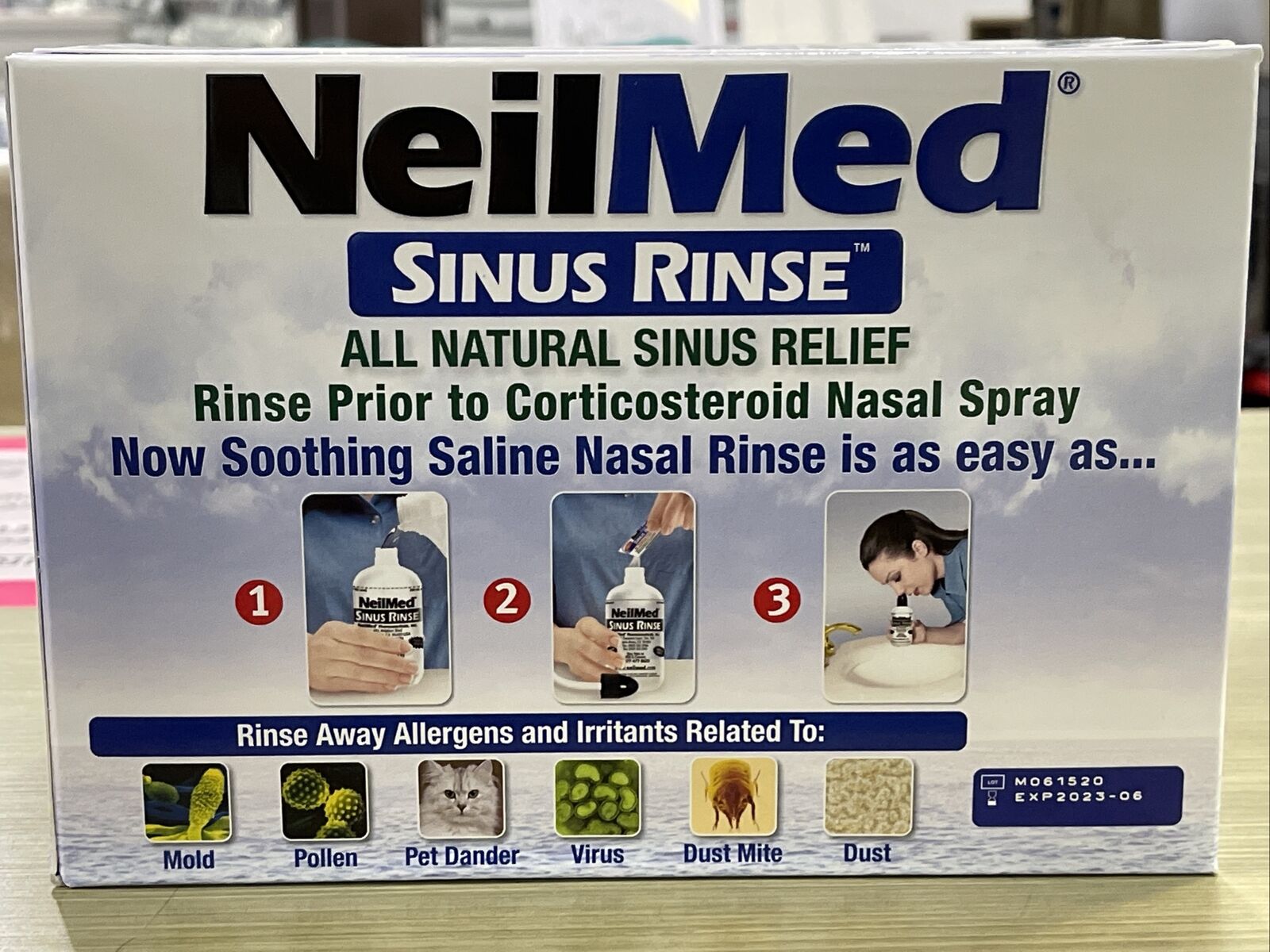 Bộ rửa mũi Neilmed (250 gói muối + 2 bình 240ml + 1 chai xịt)