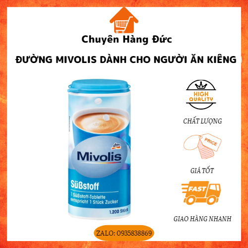 Đường ăn kiêng Mivolis 1200 viên- HÀNG ĐỨC