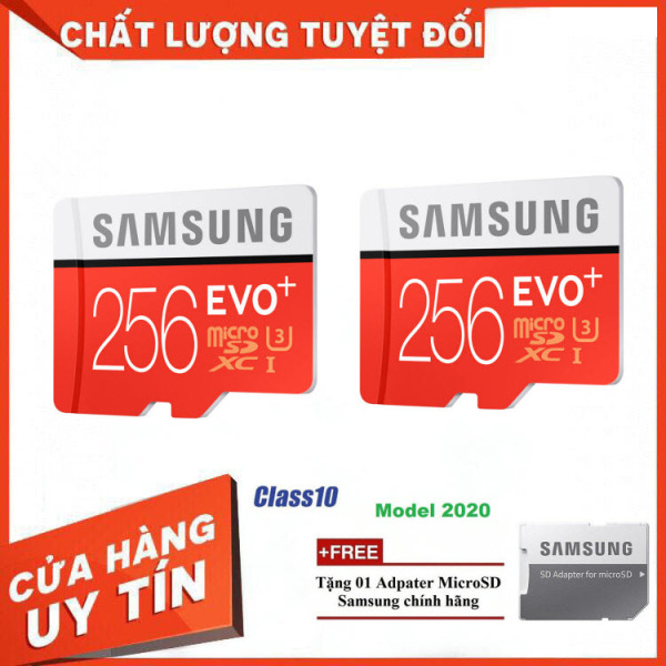 Combo 2 Thẻ nhớ MicroSD Samsung EVO Plus 4K 256GB 100MB/s 256GB Box Anh 2020 - Hàng Chính Hãng