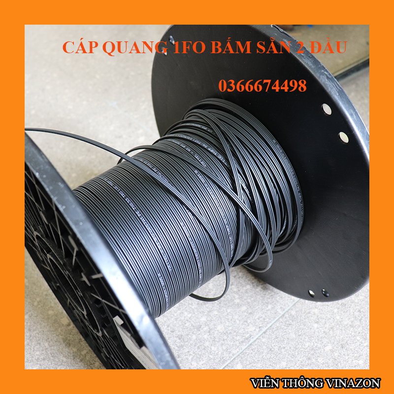 200m cáp quang 1fo bọc chặt có sợi gia cường