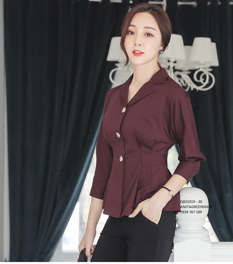 Q831019 ÁO SƠ MI CÔNG SỞ TAY LỠ