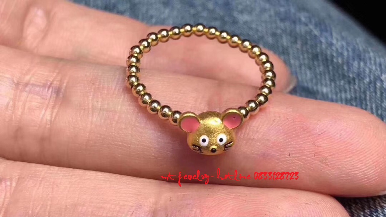 Charm chuột vàng 24k