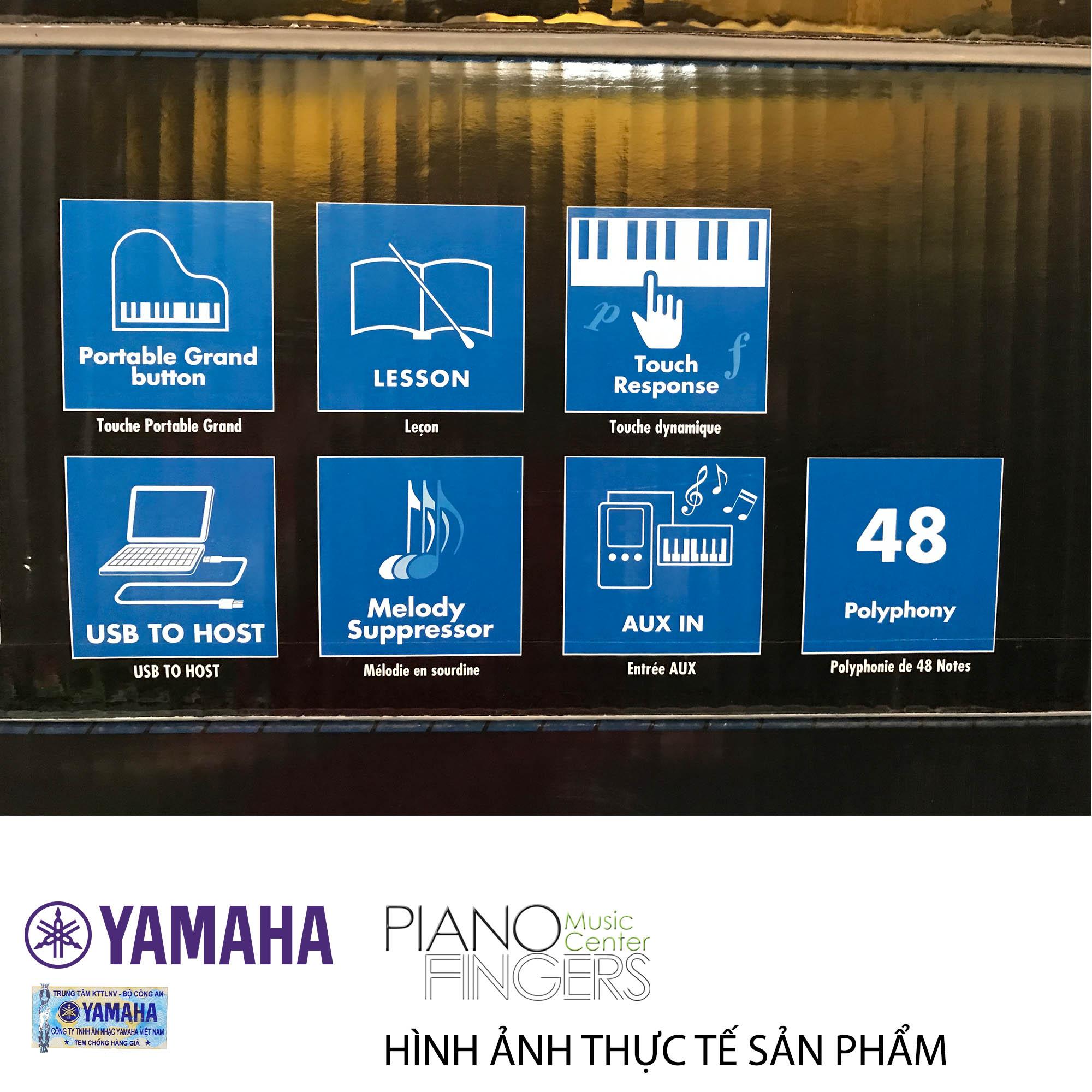Đàn organ Yamaha PSR-E363 (Đen) Piano Fingers