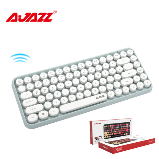 Review Bàn Phím Răng Xanh AJAZZ 308i Nắp Chìa Khóa Tròn Kết Nối Răng Xanh 10M giá sỉ 462132249_VNAMZ-862536585