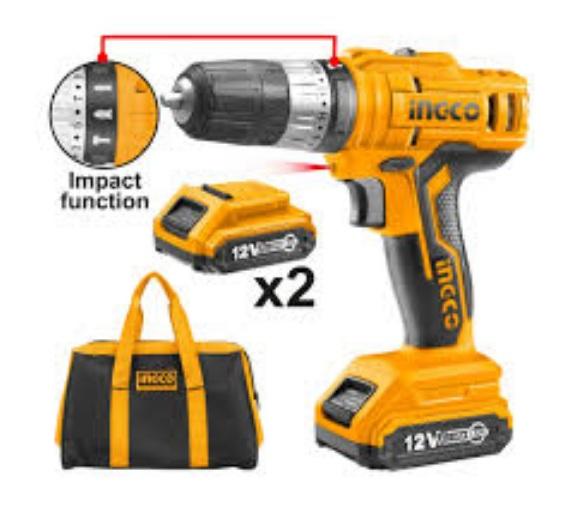 Máy khoan búa dùng pin Lithum 12V Ingco CIDLI1222 (2 pin + 1 sạc)
