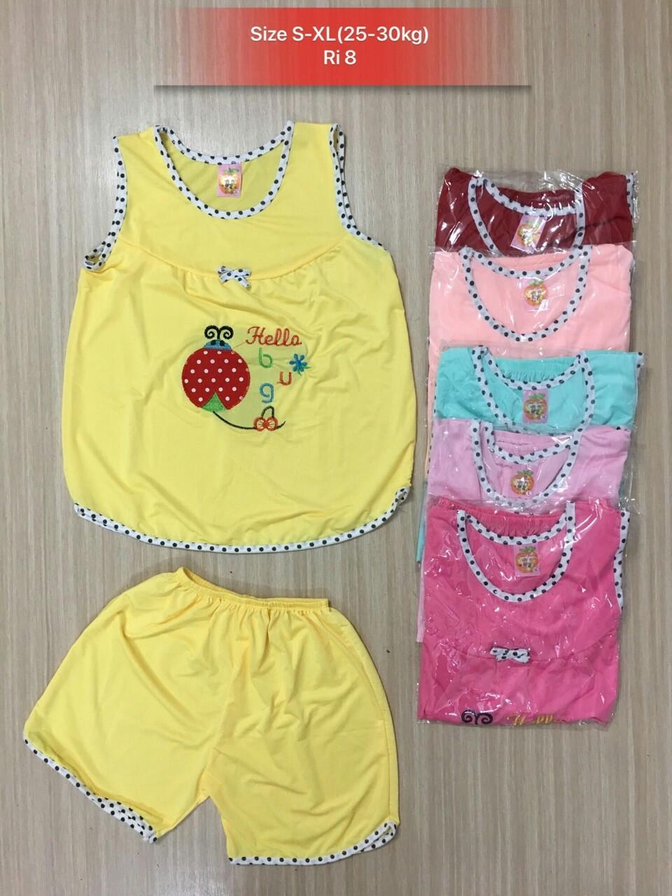Combo 4 bộ đồ thun lạnh cho bé ,gái 5-27kg