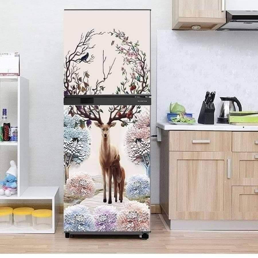 Rẻ vô địch - tranh dán tủ lạnh 3d - miếng dán tủ lạnh 3d - decal tủ lạnh 3d phủ bóng bề mặt - mẫu thiết kế cao cấp - siêu bền đẹp phù hợp mọi loại tủ