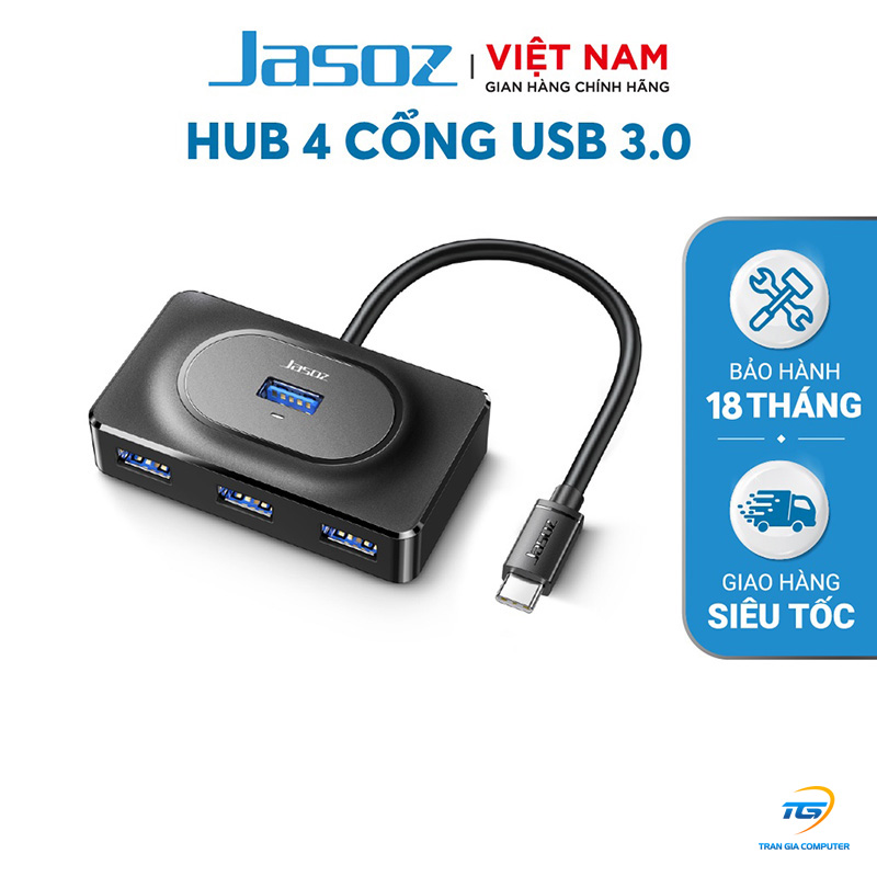 Bộ chia USB Type C ra 4 cổng USB 3.0 JASOZ F113