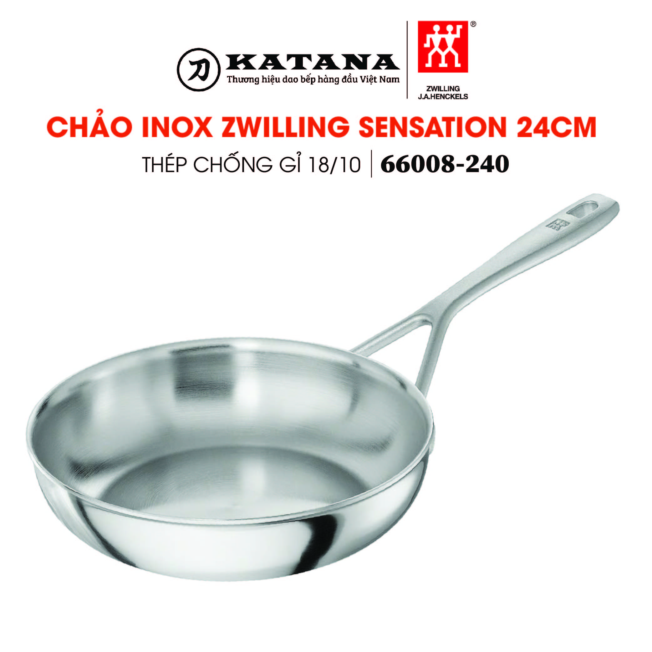 [Trả góp 0%]ZWILLING - Chảo inox ZWILLING Sensation - 24cm