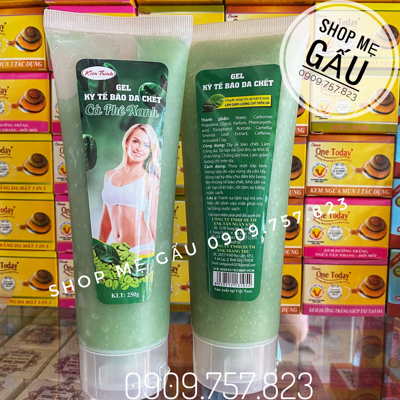 Tẩy tế bào chết cà phê chai xanh 250g