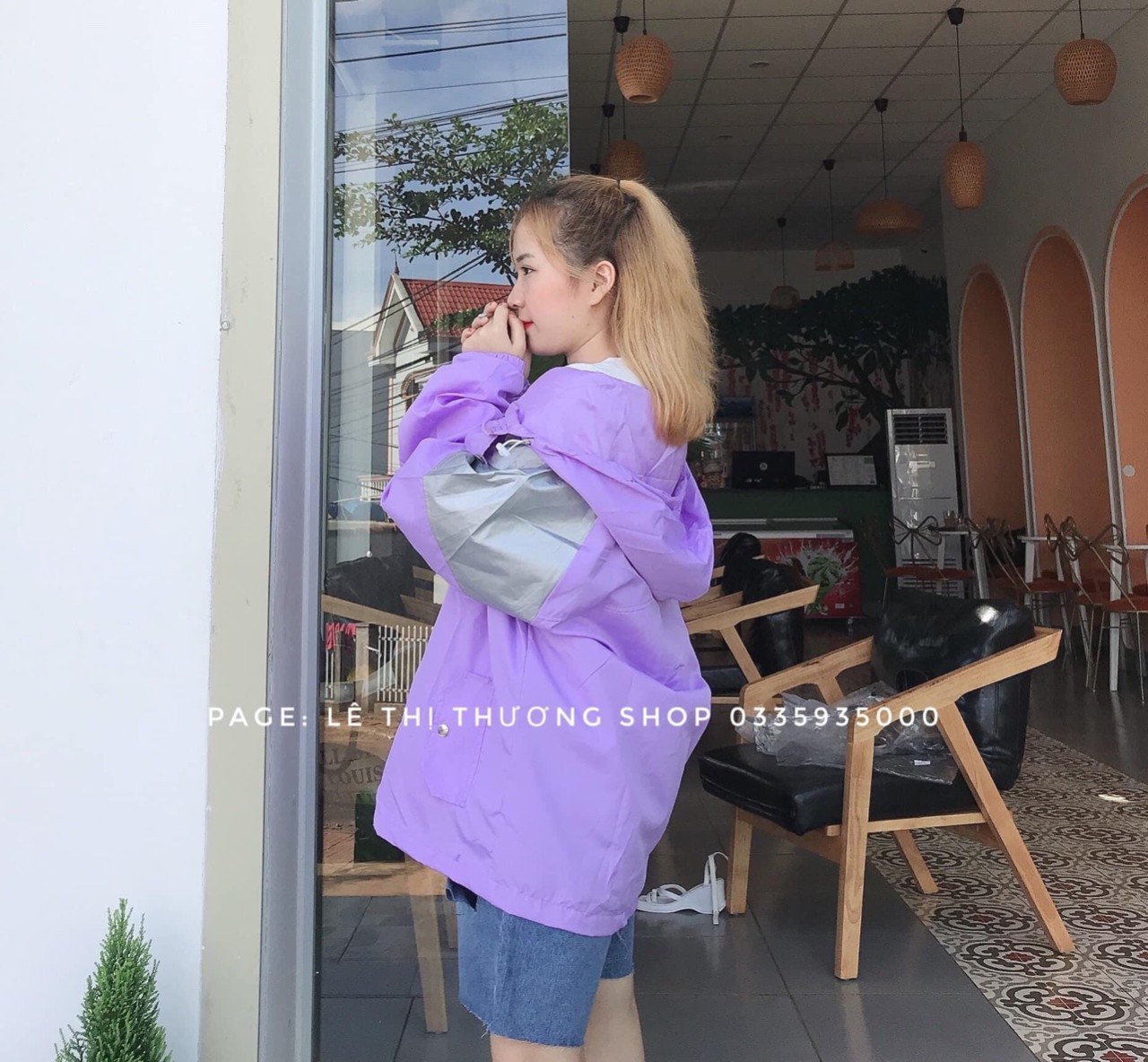 ÁO KHOÁT DÙ PHỐI BẠC CẦU VAI FORM LỚN SNU