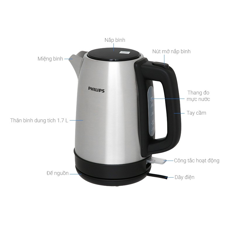 [FREESHIP MAX] [HCM]Bình đun siêu tốc Philips HD9350 ( Hàng chính hãng )