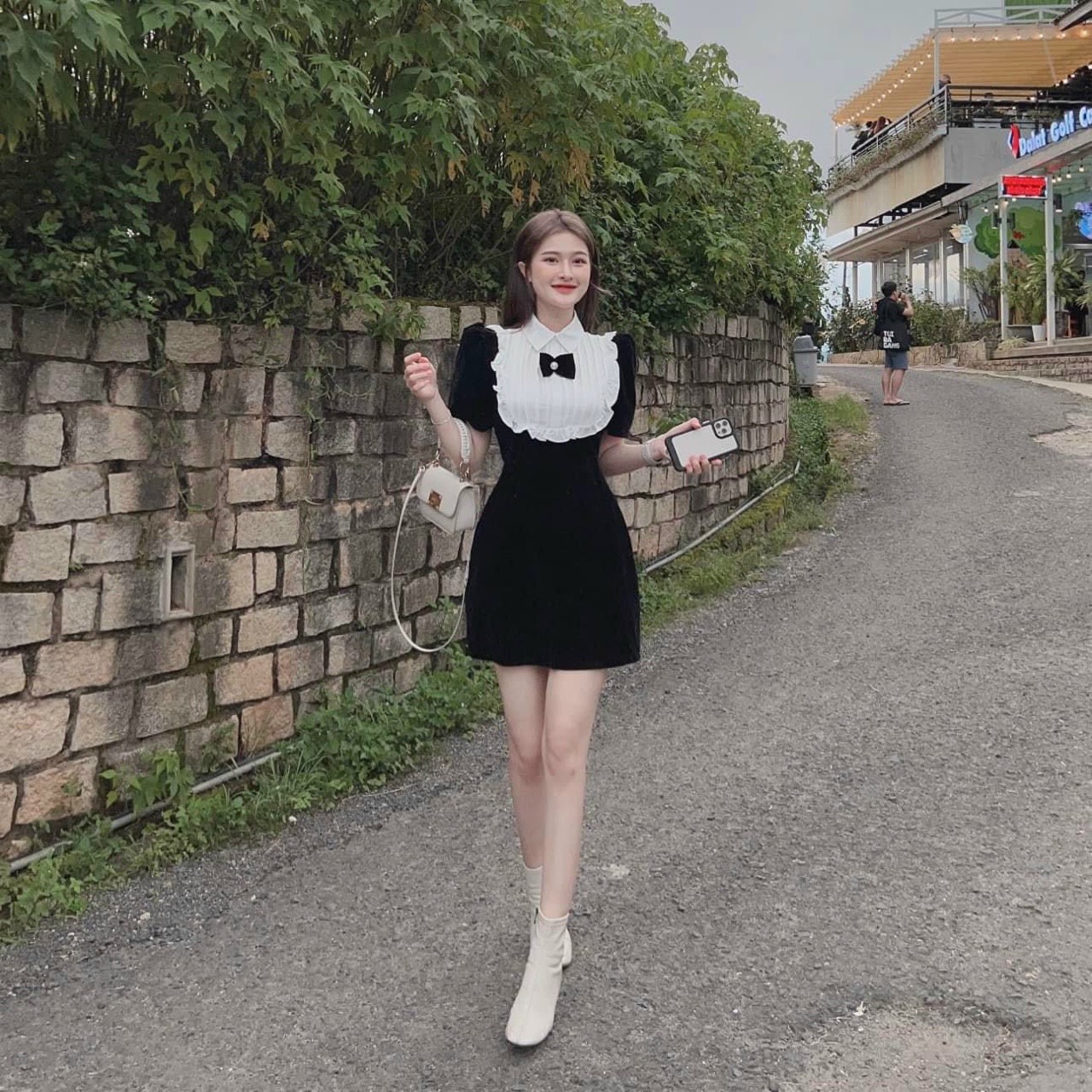 Váy Đầm Nữ PhốI Nơ siêu xinh