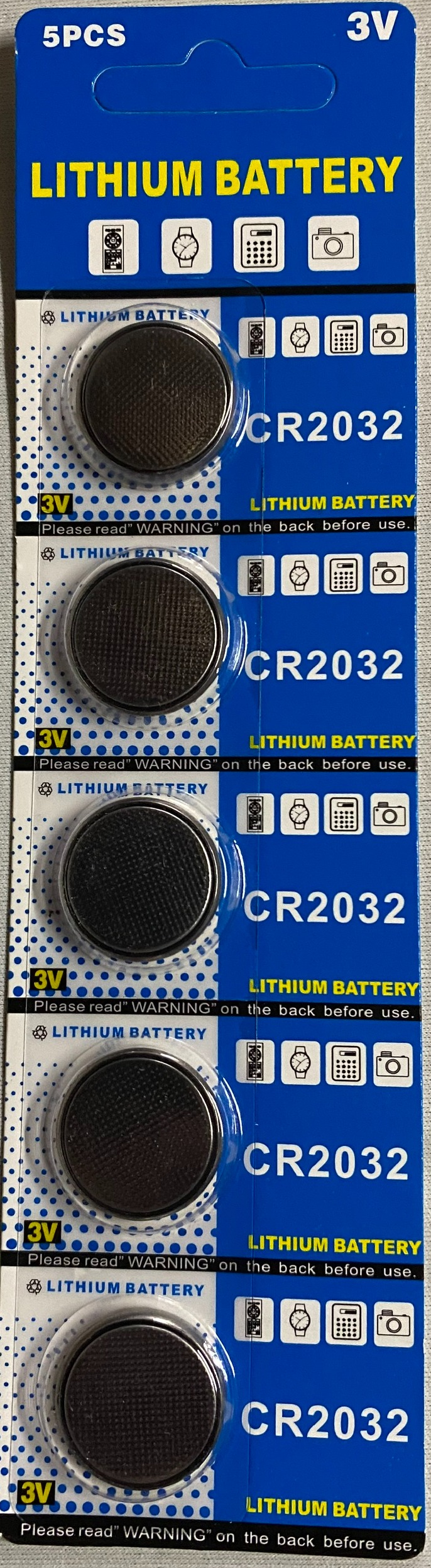 Vỉ 5 viên pin CR2032 Lithium Battery 3V ( GIÁ 5 VIÊN )