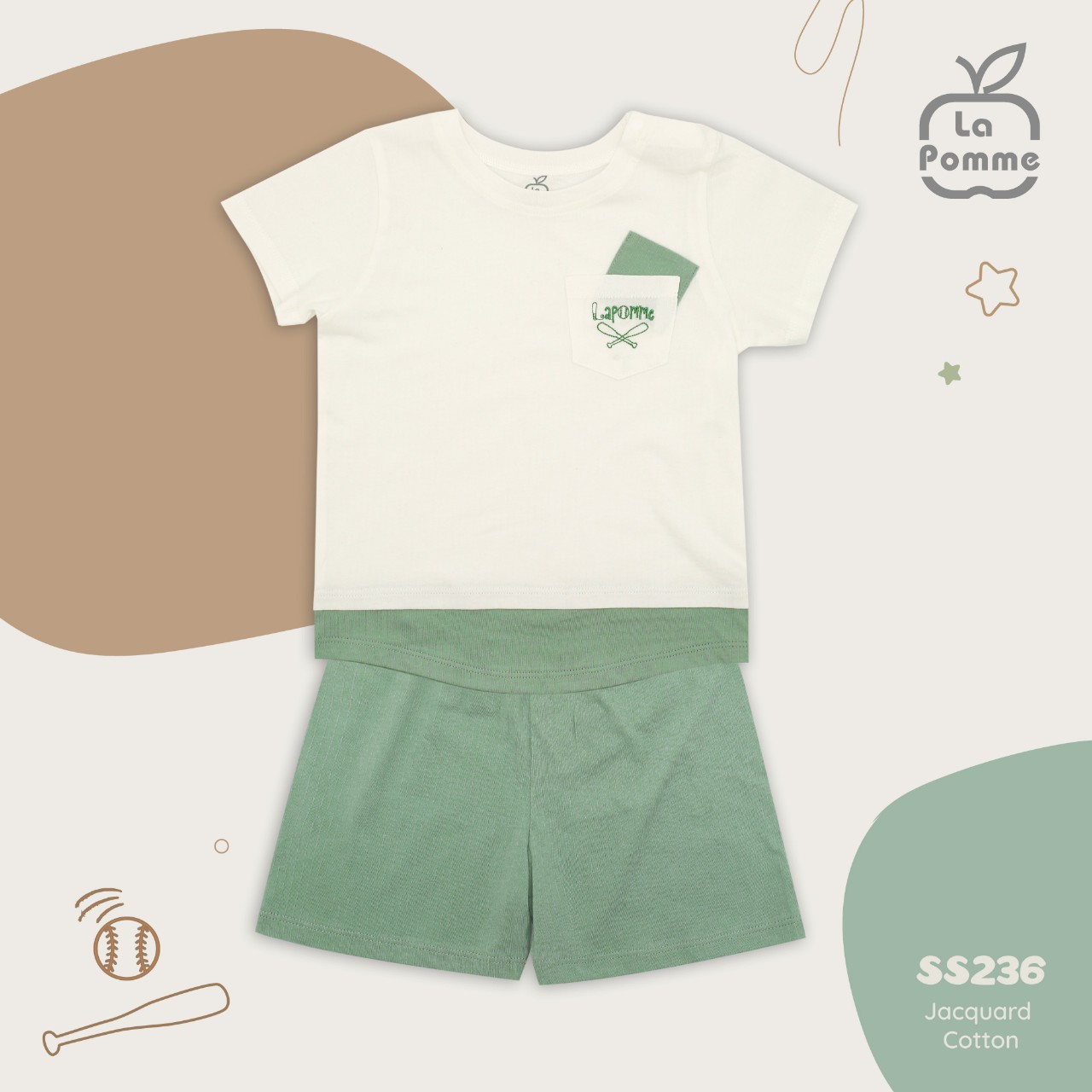 [LA POMME] BỘ CỘC TAY THỂ THAO CHO BÉ ( SS236,SS238,SS247)