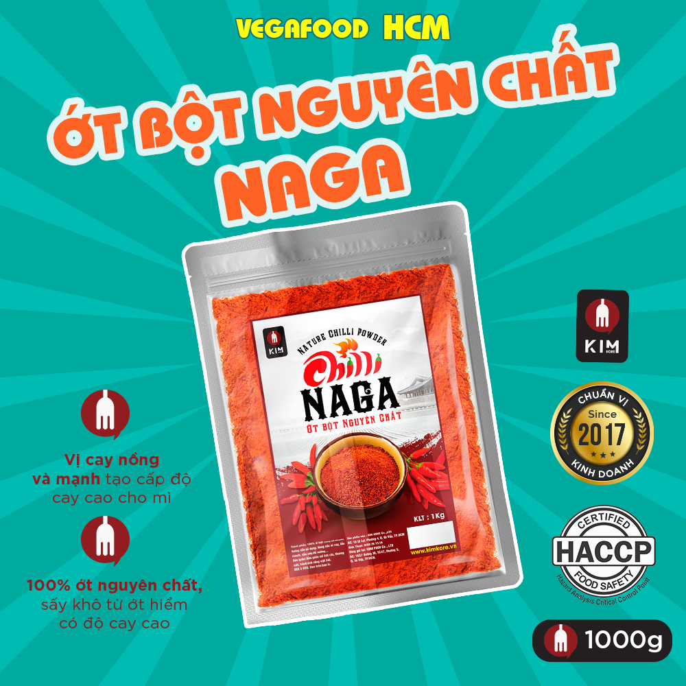 ỚT BỘT CAO CẤP NAGA TẠO CẤP ĐỘ MÌ CAY (GÓI 1KG)
