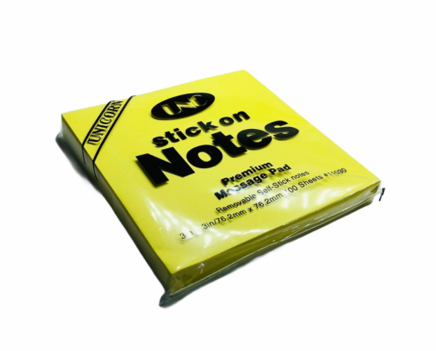 Giấy note vàng 3x3 UNC 7,6cmx7,6cm - 1 xấp