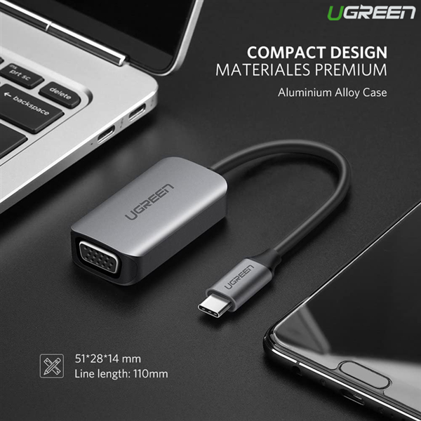Cáp chuyển USB Type C sang VGA Ugreen 50316