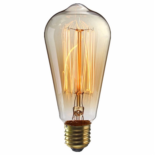 Bóng đèn Edison Vintage ST64 40W Spiral - Filament sợi đốt E27 (xoắn- thẳng)