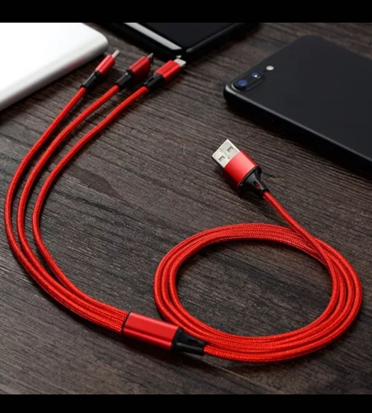 Dây Cáp Sạc đa năng 3 trong 1 hỗ trợ 3 Đầu Lightning - Micro USB - Type C, cáp sạc iphone, cáp sạc Android data cable