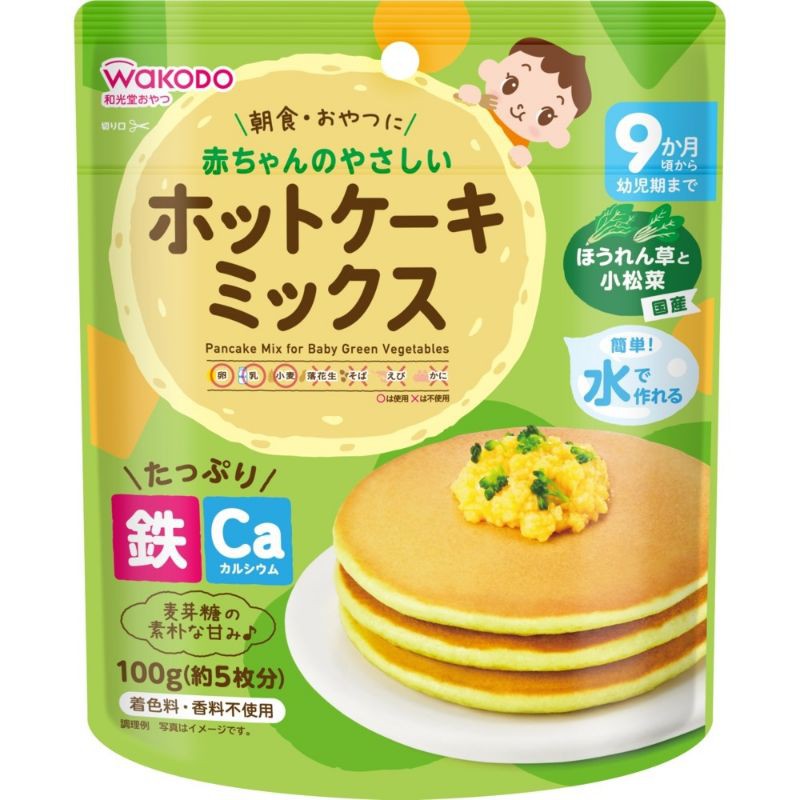 Bột làm bánh pancake (doraemon) Wakodo cho bé 9m+