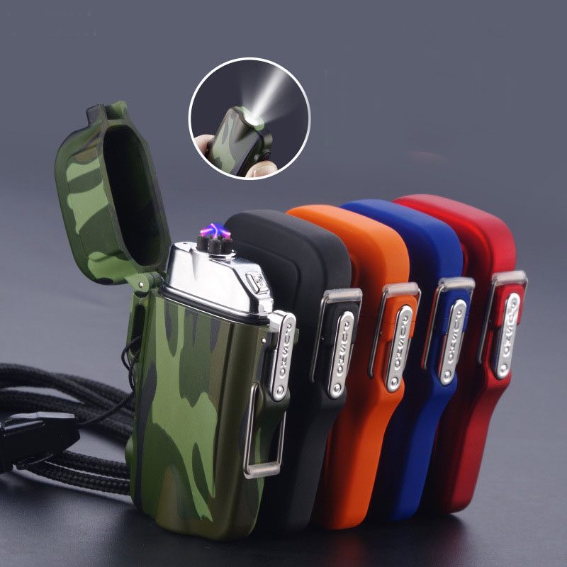 Bật Lửa Điện Sạc Pin Chống Nước có đèn pin chiếu xa