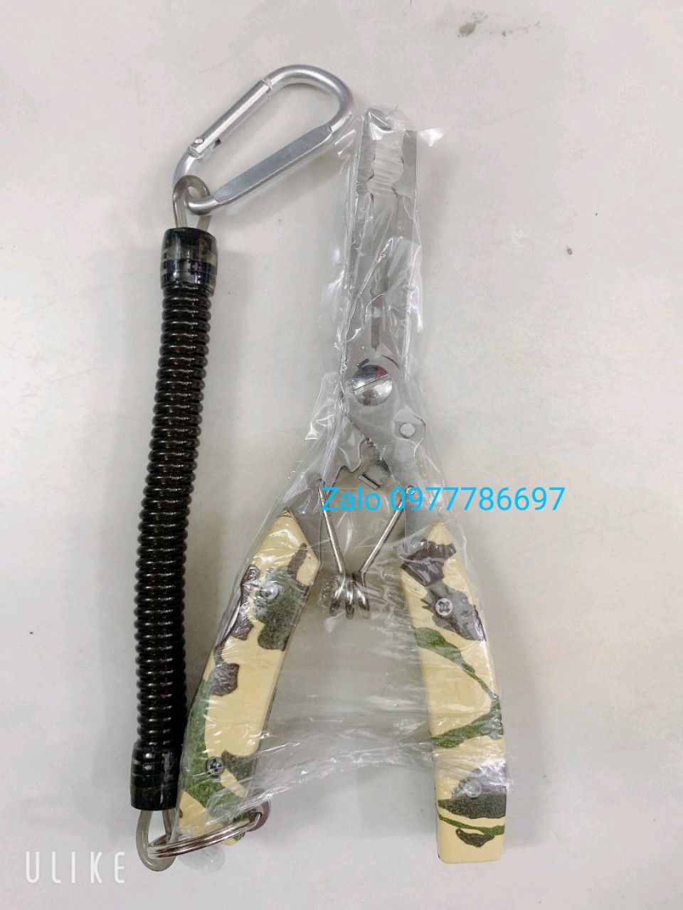 Combo kìm kẹp cá và kìm gỡ lưỡi màu rằn ri cực chất