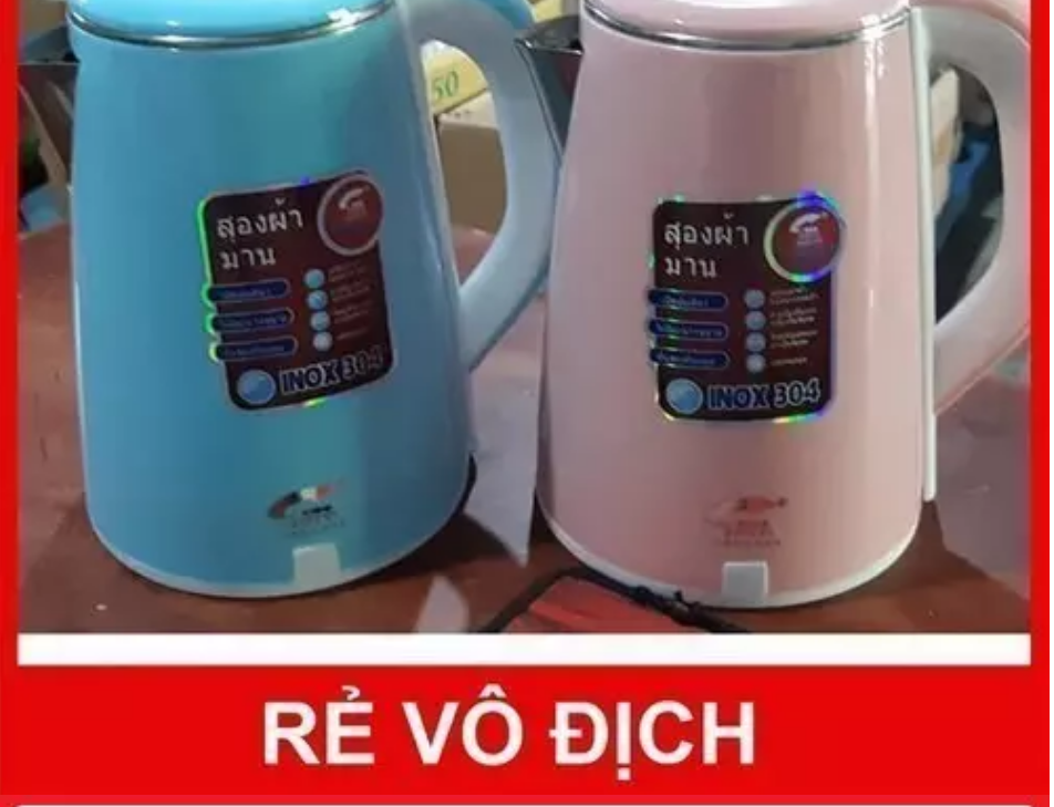 Ấm siêu tốc 2 lớp thái lan 2.5l