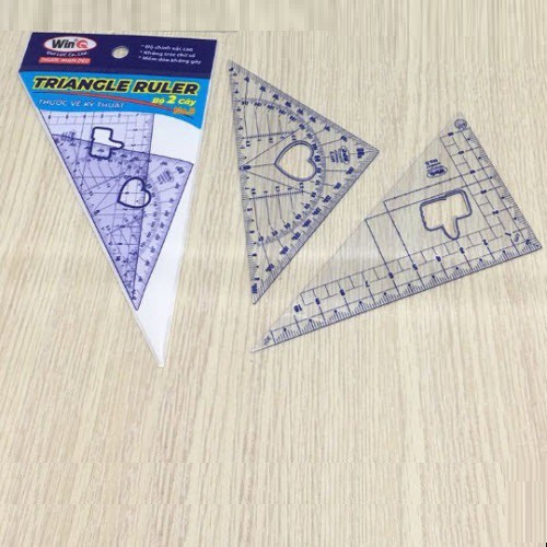 Combo 50 bộ thước Eke WinQ No5, No6  (Bộ 2 Cây)