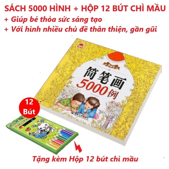 Sách Tô Màu 5000 Mẫu Hình Cho Bé Thỏa Thích Sáng Tạo - Mixasale