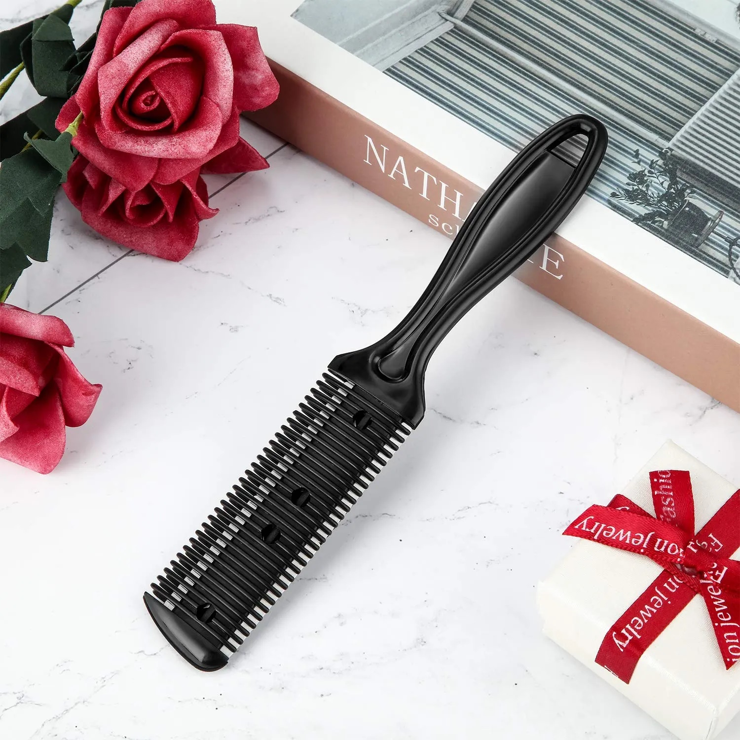 Lược Tỉa 2 Mặt Dao Lam, Chải Tóc, Tỉa Thưa