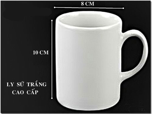 Cốc quai C Bát Tràng men trắng