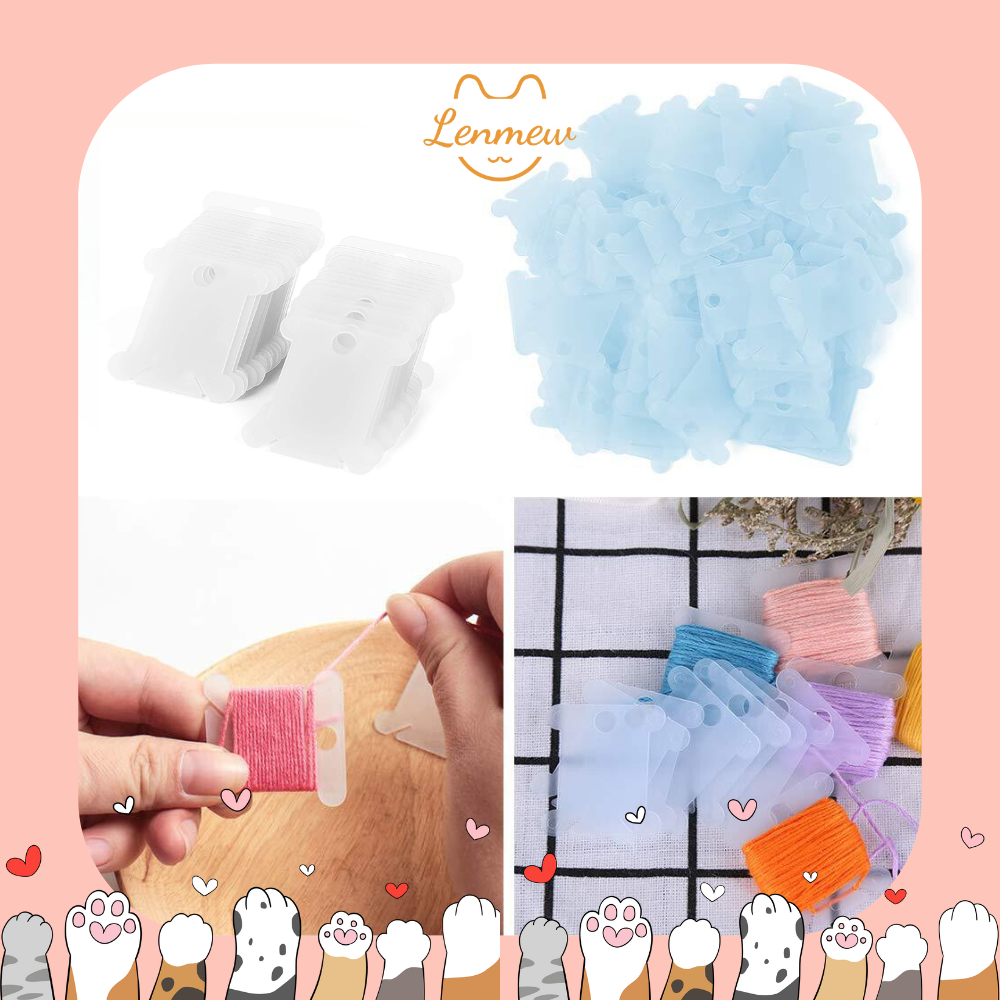 Thẻ nhựa quấn len/chỉ thừa - Set 10 cái