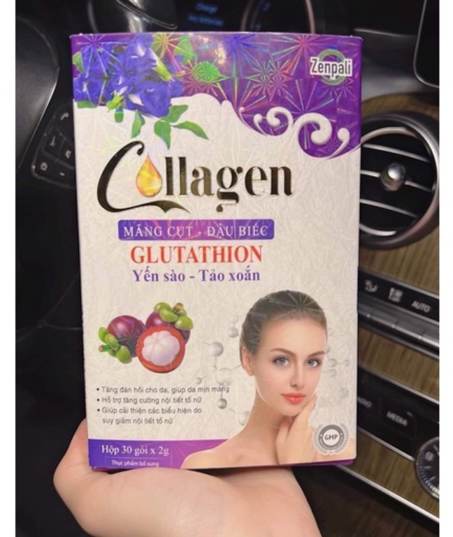 Combo 2 hộp Collagen măng cụt đậu biếc zenpali [Tặng kèm bình đựng nước]