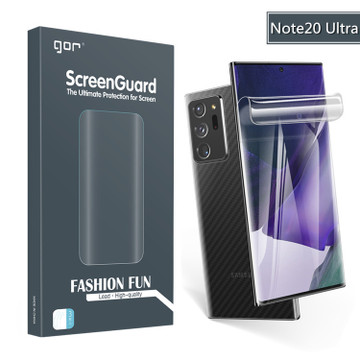 Bộ 3 miếng dán dẻo Gor Samsung Galaxy Note 20 Ultra- Note 20 ultra 5G( 3 Miếng Mặt Trước + 1 dán vân cacbon))