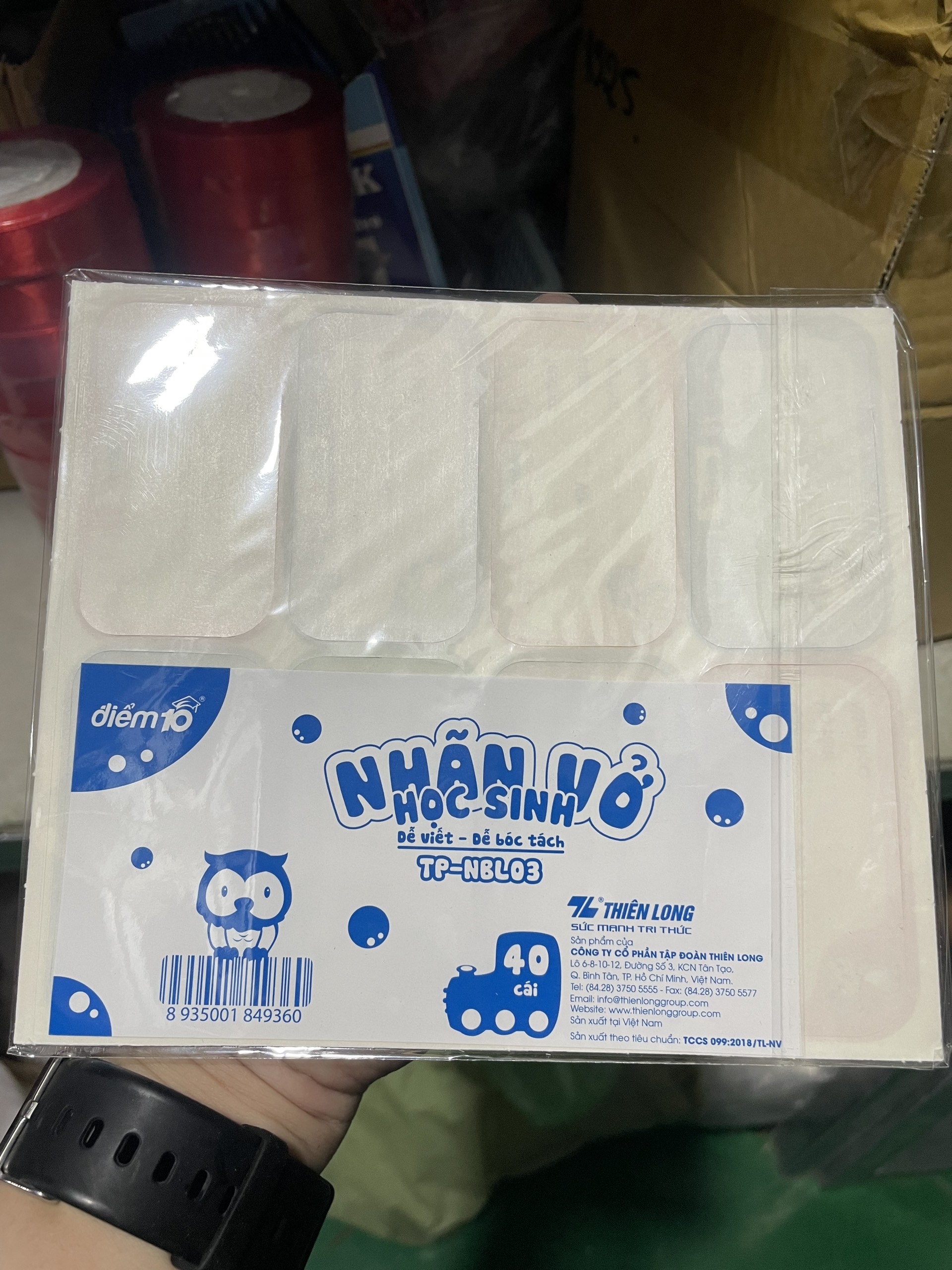 (Xấp 40 Cái) Nhãn vở Điểm 10 Thiên Long TP-NBL03