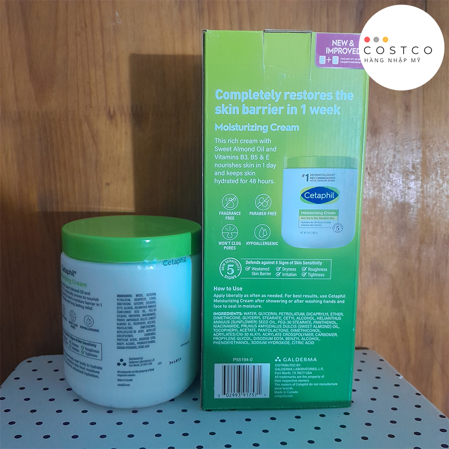 Kem Dưỡng Ẩm Dịu Nhẹ Cetaphil Moisturizing Cream (1 Hủ/566g)