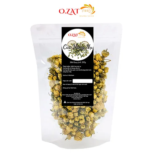 Trà Hoa Cúc Vàng Nụ sấy khô O.ZAT 100g – nguyên liệu detox