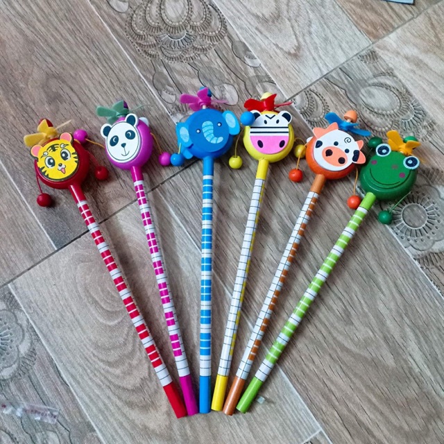 Bút Chì Gỗ Đầu Hình Trống Lắc